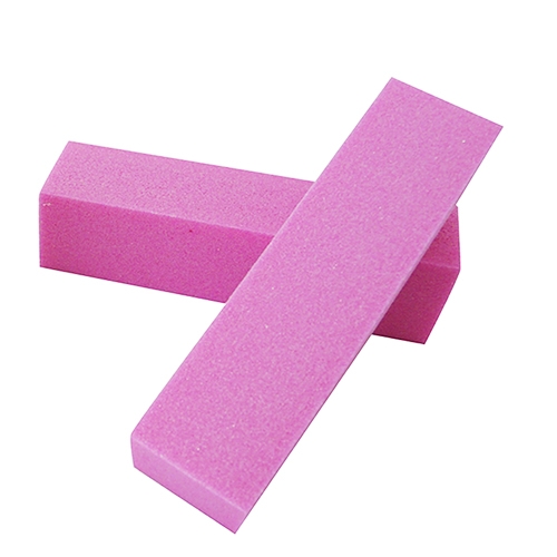 2x nagel buffer blok / nagel buffer / bufferblok, roze. Voor opruwen / ontvetten natuurlijke nagel t.b.v. kunstnagels.