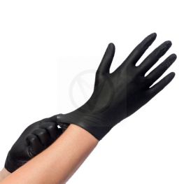 Nitril handschoenen asyglide & grip ZWART, maat XL