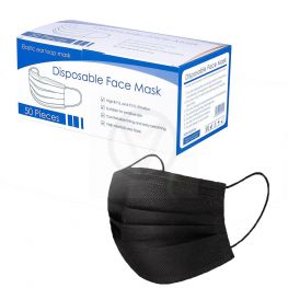 Niet-medisch neusmasker met oor-elastieken ZWART, 50 stuks