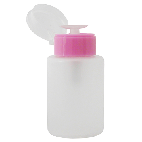 Dispenser pomp M, roze 150 ml. Voor het bewaren van vloeistoffen voor nagels, zoals: nagellakremover, gel cleaner, desinfectie alcohol, acryl monomeer vloeistof, penseel reiniger enz.