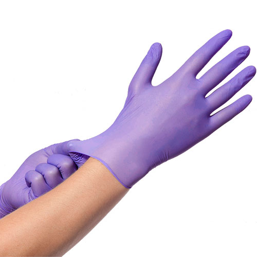 Nnitril werkhandschoenen PAARS Easyglide & grip, maat XL voor nagelstyliste, latexvrij / poedervrij. Nitril handschoenen voor manicure en pedicure behandelingen! Hygiëne in uw nagelsalon!