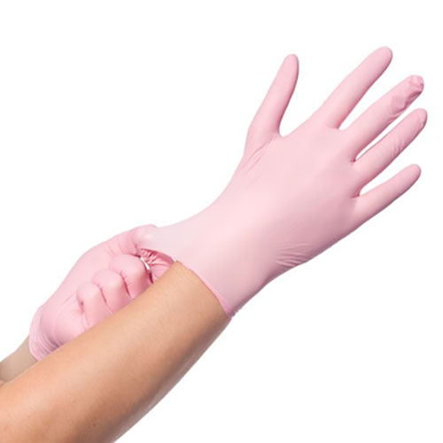 Nagelstyliste handschoenen roze. Soft nitril handschoenen ROZE Premium, maat L / large voor manicure en pedicure behandelingen! Hygiëne in de nagelstudio!